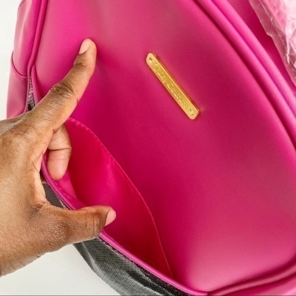 NWT Juicy couture hot pink and black backpack